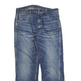 HELLER'S CAFE Mens Blue Regular Straight Denim Cotton Blend Medium W34 L28
