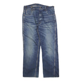 HELLER'S CAFE Mens Blue Regular Straight Denim Cotton Blend Medium W34 L28