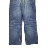 HELLER'S CAFE Mens Blue Regular Straight Denim Cotton Blend Medium W34 L28