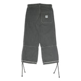 LEE Mens Cotton Blend Black Regular Straight Trousers W26 L23 Workwear Zip