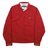 TOMMY HILFIGER Mens Red Classic Zip Jacket M Polyester Collar Logo