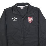 UMBRO Mens Black Football Track Jacket M Polyester Blend Zip Sportswear