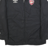 UMBRO Mens Black Football Track Jacket M Polyester Blend Zip Sportswear