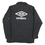 UMBRO Mens Black Football Track Jacket M Polyester Blend Zip Sportswear