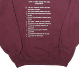 RUSSELL ATHLETIC Mens Maroon Crew Neck 2XL Sweatshirt NSSLHA Print