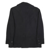 MCGREGOR Mens Black Classic Jacket L Woven Plain Button Closure