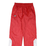 CHAMPION Womens Joggers Red & White Slim Straight XS W28 L32 Nylon Track Pants
