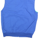 FAR WEST Mens Blue & Teal Sleeveless Zip Jacket L Polyester Outdoor Vest