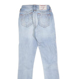 TRUE RELIGION Womens Slim Light Blue Denim Jeans W22 L29 Zip Cotton Blend