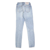 TRUE RELIGION Womens Slim Light Blue Denim Jeans W22 L29 Zip Cotton Blend