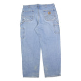 CARHARTT Mens Regular Fit Light Blue Denim Jeans W40 L32 Workwear Cotton Blend