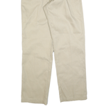 DICKIES Mens Cotton Blend Beige Regular Straight Trousers W36 L34 Workwear