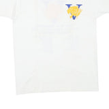 THE BEST Mens White Cotton Blend Graphic T-Shirt L Short Sleeve Crew Neck