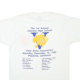 THE BEST Mens White Cotton Blend Graphic T-Shirt L Short Sleeve Crew Neck