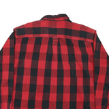 GUIDED SERIES Mens Red & Black Check Shirt 2XL Long Sleeve Cotton Blend Casual