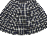 PENDLETON Womens Blue Pleated Midi Wool Skirt S Tartan Pattern Classic Style