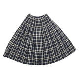 PENDLETON Womens Blue Pleated Midi Wool Skirt S Tartan Pattern Classic Style