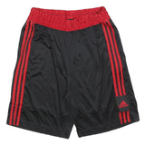 ADIDAS Mens Shorts Black & Red Sports Casual L W30 Polyester