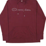 CHAMPION Mens Maroon Pullover Hoodie M Cotton Blend Casual Sweatshirt