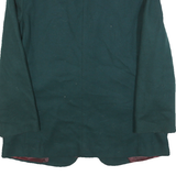 PREMIER Womens Green Wool Button Jacket S Petite Classic Plain