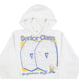GRAYSTONE GRAPHICS Womens White Senior Class 90 Pullover Hoodie M High School
