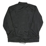 BIRDIE Mens Black Milan Button Jacket L Nylon Plain Lightweight Casual Sports