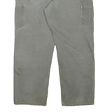 CARHARTT Mens Cotton Blend Relaxed Grey Workwear Trousers W34 L28 Durable Zip