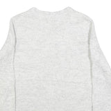TOMMY HILFIGER Womens White Patterned Cotton Blend Jumper Crew Neck Cable Knit L