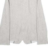 ZARA Womens Grey Button Jacket UK 6 Woven Classic Blazer Lightweight Formal
