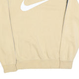 NIKE Mens Beige & Black Sweatshirt Crew Neck S Cotton Blend Sportswear
