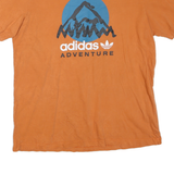 ADIDAS Mens Orange Blue Adventure Graphic T-Shirt M Crew Neck Short Sleeve