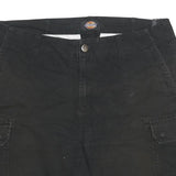 DICKIES Mens Black Cargo Shorts 3XL W38 Cotton Blend Workwear Pockets