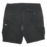 DICKIES Mens Black Cargo Shorts 3XL W38 Cotton Blend Workwear Pockets