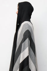 Anita Hooded Alpaca Striped Poncho