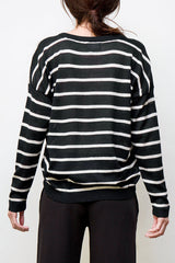 nini stripes pullover - midnight / bone