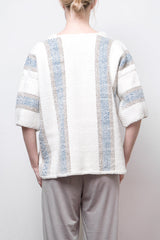 Zoe Hand-Woven Organic Cotton Top - White