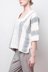 Zoe Hand-Woven Organic Cotton Top - White