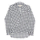 MICHAEL KORS Womens Black & White Printed Shirt Long Sleeve Collared XS Stylish