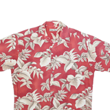 HOLLIS RIVER Mens Red Cream Floral Cotton Shirt M Casual Summer Beachwear