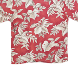 HOLLIS RIVER Mens Red Cream Floral Cotton Shirt M Casual Summer Beachwear