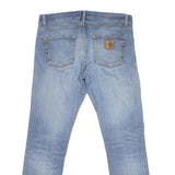 CARHARTT Mens Jeans Blue Regular Straight Denim Medium W33 L29 Classic Zip