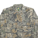 CABELA'S Mens Green & Brown Camo Pattern Shirt XL Outdoor Hunting Casual