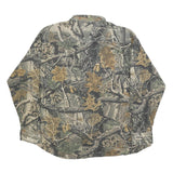 CABELA'S Mens Green & Brown Camo Pattern Shirt XL Outdoor Hunting Casual