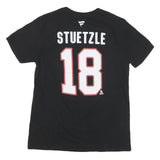 FANATICS Mens Black NHL Graphic T-Shirt M Short Sleeve Crew Neck Stuetzle 18