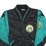 ROYAL CLASS Mens Black & Teal Sport Program Button Jacket L Polyester Blend