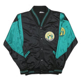 ROYAL CLASS Mens Black & Teal Sport Program Button Jacket L Polyester Blend
