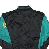 ROYAL CLASS Mens Black & Teal Sport Program Button Jacket L Polyester Blend
