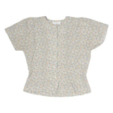 MAYERLINE Womens Grey Printed Short Sleeve Round Neck Top M Lightweight