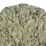 API Mens Green Camouflage Military Cotton Blend Jacket M Button Closure Rugged