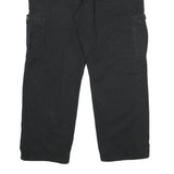 WRANGLER Mens Cotton Black Regular Fit Cargo Trousers W38 L30 Casual Utility